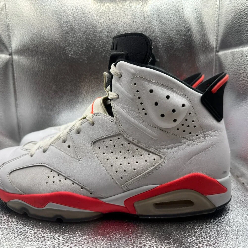 Size 11 - Air Jordan 6 Retro 2014‎ White Infrared Mens Athletic Shoes 384664-123